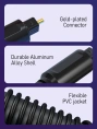 Кабель CABLETIME CF31H (CT-AV380-H03(5)-B1) 1 м, PRO TOSLINK CABLE M/M, цифровой аудиоразъем. черный