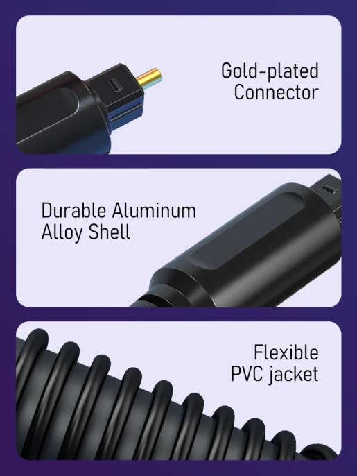 Кабель CABLETIME CF31H (CT-AV380-H03(5)-B1) 1 м, PRO TOSLINK CABLE M/M, цифровой аудиоразъем. черный