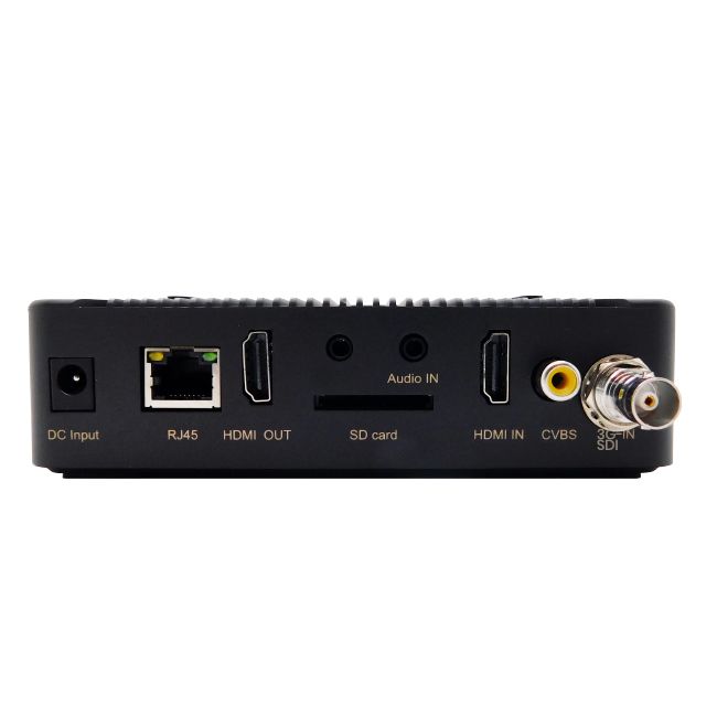 AVONIC AV-REC200 Записывающее и кодирующее устройство с входами: HDMI,SDI; записывает на USB-носители, SD-карты, может транслировать потоковое видео на YouTube и Facebook; поддержка выходов: UDP, HLS, RTMP, RTSP. Цвет корпуса Черный. Питание 12В 3А .