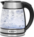 Чайник электрический Scarlett SC-EK27G54 1.7л. 1800Вт серебристый/черный корпус: стекло/металл/пластик