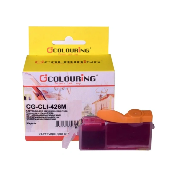 Струйный картридж CLI-426M для Canon PIXMA MX714/MX884/MX894/iP4840/iP4940 Colouring на водной основе Magenta 9 мл CG_CLI-426M_M