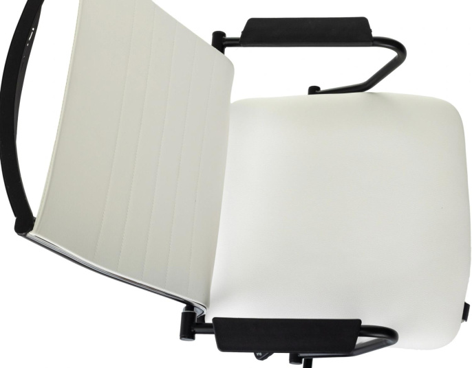 Кресло руководителя Бюрократ CH BALANCE PU, экокожа, до 150кг, топ-ган, фиксированные подлокотники,  белый