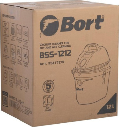 Строительный пылесос Bort BSS-1212, синий [93417579]