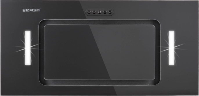 Вытяжка встраиваемая Meferi Ultra INBOX60BK Glass черный управление: кнопочное 1 мотор