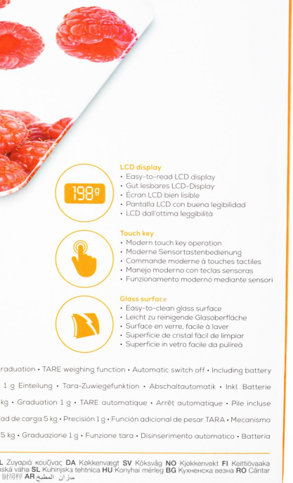 Весы кухонные BEURER KS19 berry,  рисунок