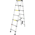 Телескопическая алюминиевая двухсекционная лестница-стремянка Forsage 2.0+2.0 м, 7+7 ступеней F-UP200-2