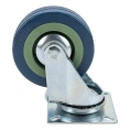 Колесо серая резина поворотное SCG93 75 мм MFK-TORG 3053075