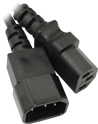 Кабель монитор - компьютер (UPS- устройство) ExeGate Special EC-3S (IEC 320 C13- C14, 3*0.75mm2, CCA, черный, 3м) ES280990RUS