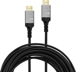 Кабель аудио-видео Digma HDMI 2.1 AOC,  HDMI (m) -  HDMI (m),  ver 2.1,  10м, GOLD,  черный [hdmi-aoc2.1-10]