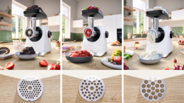 Мясорубка Bosch MFWS609W,  белый/ черный