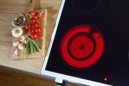 Электрическая плита Gorenje GEC5C61WG,  стеклокерамика,  без крышки,  белый