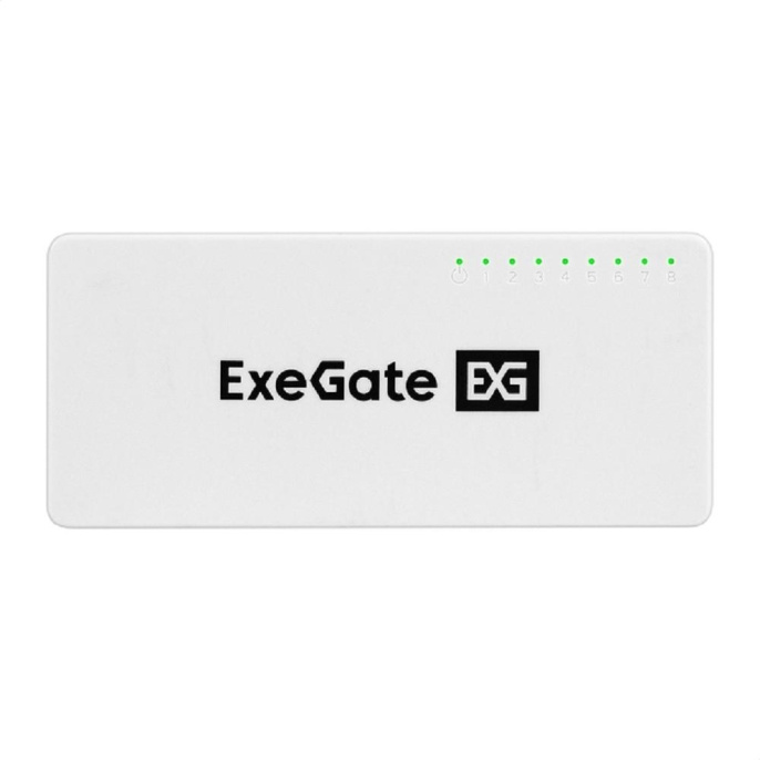Exegate EX298688RUS Коммутатор неуправляемый ExeGate EDGS-1008C 8-портовый гигабитный UTP 10/100/1000 Base-T, с функцией энергосбережения EEE , настольный/настенный
