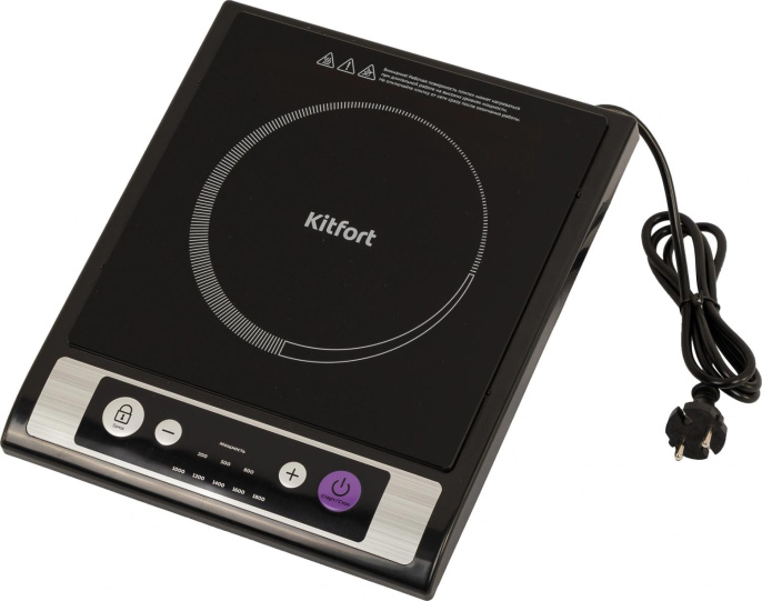 Плита Электрическая Kitfort КТ-107 черный стеклокерамика настольная