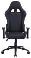 Кресло игровое Cactus CS-CHR-030BL, экокожа, до 120кг, регулируемые 2D подлокотники,  черный