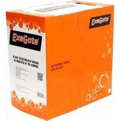 Кабель ExeGate UTP4-C5e-CCA-S24-IN-LSZH-OR-305 UTP 4 пары кат.5e CCA, 24AWG, LSZH, бухта 305м, оранжевый EX256747RUS