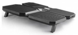 Подставка для ноутбука DeepCool Multi Core X6, 15.6", 380х295х24 мм, 2хUSB, вентиляторы 4 х 900г, черный [dp-n422-mcx6]