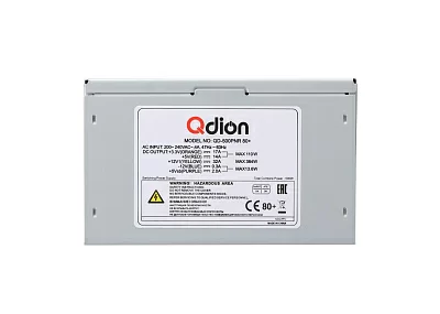 Блок питания 500Вт Power Supply FSP QDION ATX 500W, 120mm, 5xSATA, 1xPCI-E, APFC, 80+