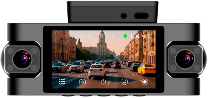 Видеорегистратор TrendVision Proof 360 черный 2Mpix 1440x2560 1440p 150гр. GPS SigmaStar SSC8826Q