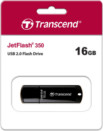 Флешка USB Transcend Jetflash 350 16ГБ, USB2.0, черный [ts16gjf350]