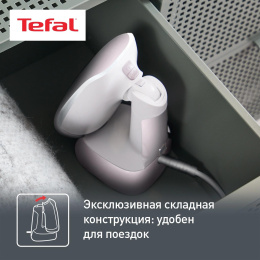 Отпариватель ручной Tefal Access Steam Pocket DT3050E1 1300Вт белый/розовый
