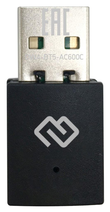 Wi-Fi + Bluetooth адаптер Digma DWA-BT5-AC600C USB 2.0