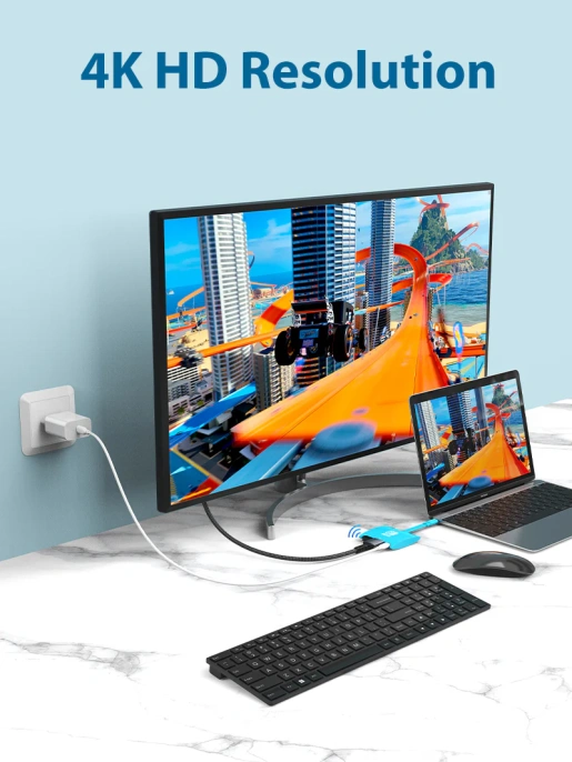 CABLETIME Док-станция Switch CB40R CT-SHUB31-PR для Nintendo Switch OLED 3 в 1 USB C HUB Red