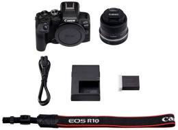 Фотоаппарат Canon EOS R10 черный 24.1Mpix 2.95" 2160p WiFi Canon RF-S 18-45mm f/4.5-6.3 IS STM LP-E17
