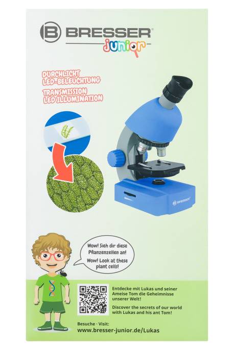 Микроскоп Bresser Junior 40x-640x, синий