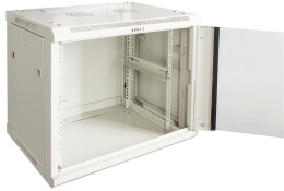 Шкаф коммутационный LanMaster PRO TWT-CBWPG-4U-6X4-GY настенный,  стеклянная передняя дверь,  4U,  600x279x450 мм