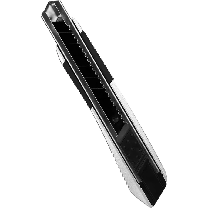 Нож vertextools profi 18 мм, автоблок, al-корпус, tpr, лезвие sk5 0044-18-7