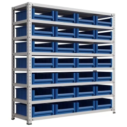 Стеллаж IRONMEBEL new optimus-box 1000x1000x300 мм, с пластиковыми ящиками M-С10SK3209new