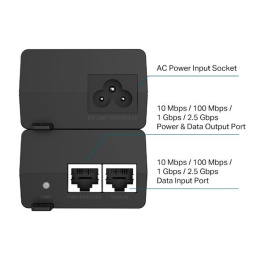 PoE инжектор TP-Link POE260S, Omada 2.5G PoE+ Injector Adapter
