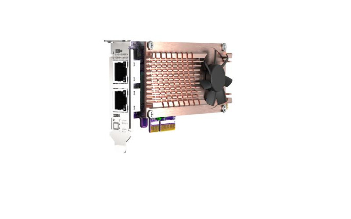 Плата расширения/ QNAP QM2-2P2G2T Expansion card 2 slots M.2 2280 NVMe. PCIe Gen3 x4 interface, 2x 2.5 GbE BASE-T.