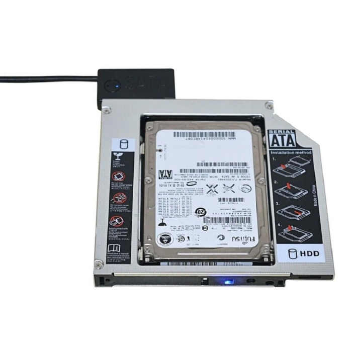 ORIENT Адаптер UHD-2SC9, для 2.5” SATA HDD для установки в SATA отсек оптического привода ноутбука 9.5 мм 30262
