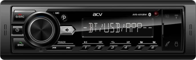 Автомагнитола ACV AVS-401UBW 1DIN 4x50Вт v5.0 USB 2.0 AUX 1.3" 2 RDS 43343