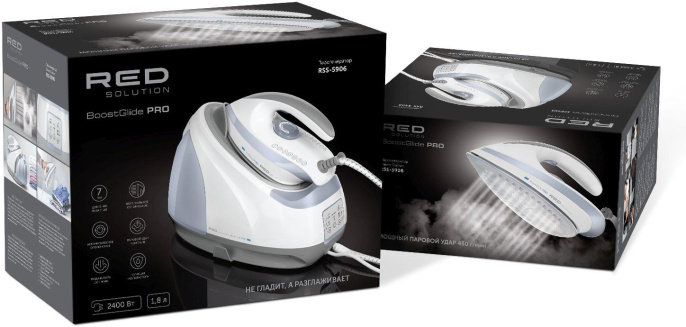 Парогенератор RED SOLUTION RSS-5906,  белый / голубой