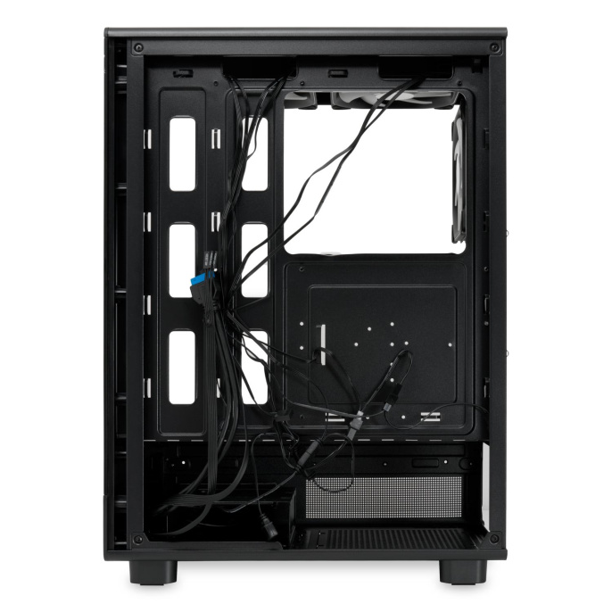 Корпус без блока питания Case HSPD F510, Panoramic Mid Tower, Black, TG, 0.5 SPCC, 3x120mm ARGB Orbis F1 ATX, mATX, mITX 180/280/160mm 1x2.5", 1x3.5", 7xPCI 2xUSB-A 3.0 356x218x467mm (F510-TGBK-ARGB)