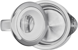 Чайник электрический Polaris PWK 1715 CGL 1.7л. 2200Вт белый корпус: стекло/металл