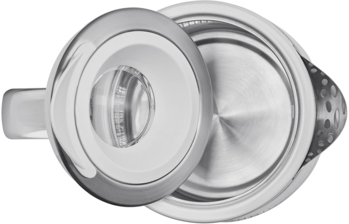 Чайник электрический Polaris PWK 1715 CGL 1.7л. 2200Вт белый корпус: стекло/металл