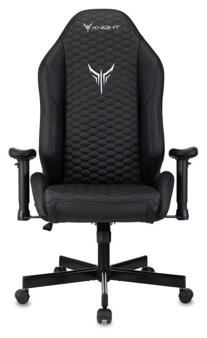Кресло игровое KNIGHT Neon, на колесиках, эко.кожа, черный [knight neon carbon]