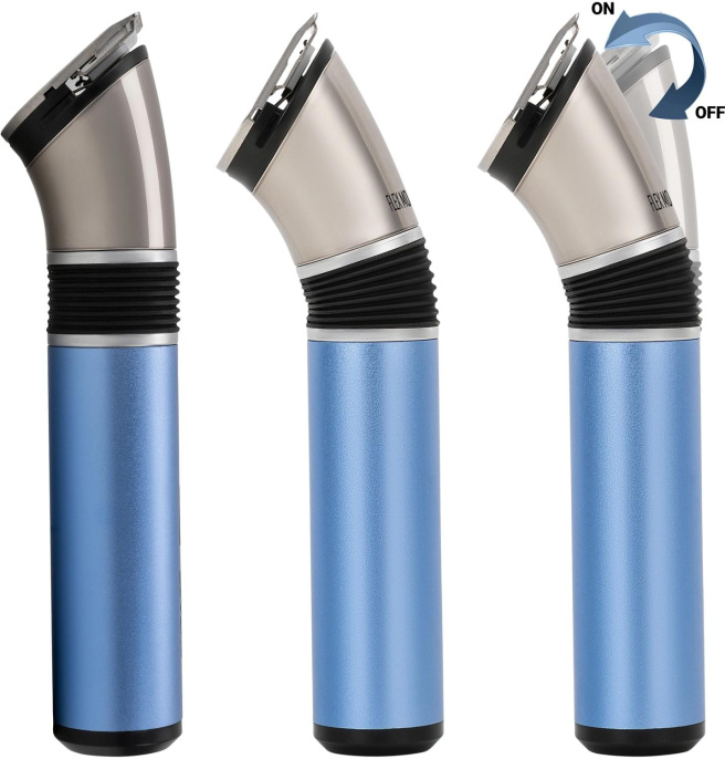 Машинка для стрижки Polaris PHC 0401RB голубой насадок в компл:1шт