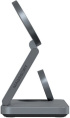 Беспроводное зарядное устройство Magssory WCH017 Yoga Midnight (WCH017m) (3 в 1, для Samsung, с магнитами, с поддержкой Qi2, регулируемый угол наклона, материал корпуса: цинковый сплав)