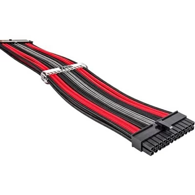 Комплект кабелей-удлинителей для БП 1STPLAYER BRG-001/ 1x24pin ATX, 2xP8(4+4)pin EPS, 2xP8(6+2)pin PCI-E / premium nylon / 350mm / BLACK & RED & GRAY