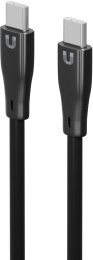 Кабель Uzay, USB Type-C m - USB Type-C m , 1.2м, 3A, черный [uz-12cc-c1809-9-bk]