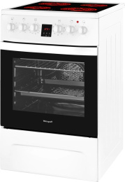 Электрическая плита WEISSGAUFF WES 2V16 WE Premium Line,  стеклокерамика,  электрическая,  без крышки,  белый [432832]