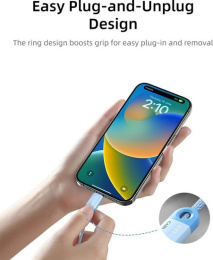 Кабель USB-C CABLETIME CUP0H (CT-CM100-PBL1) синий 1 м для смартфонов, планшетов