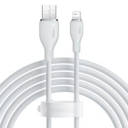 Кабель Baseus P10355700221-01 Pudding Series Fast Charging Cable USB to iP 2.4A 2m Stellar White (передача данных: 480 Мбит/с, поддержка быстрой зарядки)