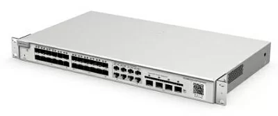 Коммутатор Reyee 24-Port SFP L2 Managed Switch, 24 SFP Slots, 8 Gigabit RJ45 Combo Ports, 4 *10G SFP+ Slots, 19-inch Rack-mountable Steel Case