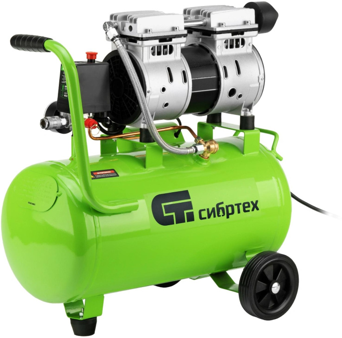 Компрессор поршневой СИБРТЕХ МБ 1100/24 безмасляный [58006]