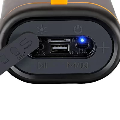 Колонки Bluetooth Ginzzu GM-911B (5Вт, TWS, 150Гц-18КГц, динамики 1х2,0", 1200мАч, USB-flash, микро SD, FM-радио, Hands-free, RGB